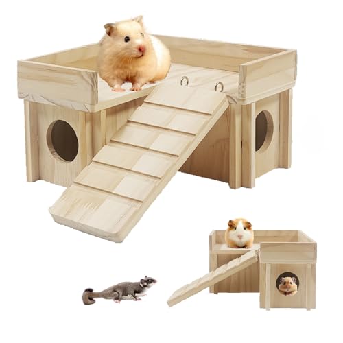 JOURINE Hamster Holz Labyrinthaus mit Leiter Naturholz Versteck Spaß Rutsche Lebensraum für Chinchilla, Zuckergleiter, Zwerghamster und andere Kleintiere JOURINE Hamster Holz Labyrinthaus mit Leiter Naturholz Versteck Spaß Rutsche Lebensraum für Chinchilla, Zuckergleiter, Zwerghamster und andere Kleintiere von JOURINE