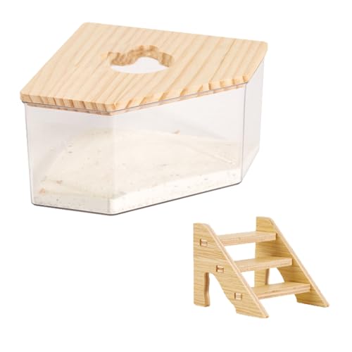 JOURINE Hamster Sand Badebox Transparent Acryl Kleintier Dusche Badewanne mit Leiter Multifunktional Graben Sandbehälter Käfig Zubehör für Hamster, Rennmäuse, Chinchillas JOURINE Hamster Sand Badebox Transparent Acryl Kleintier Dusche Badewanne mit Leiter Multifunktional Graben Sandbehälter Käfig Zubehör für Hamster, Rennmäuse, Chinchillas von JOURINE