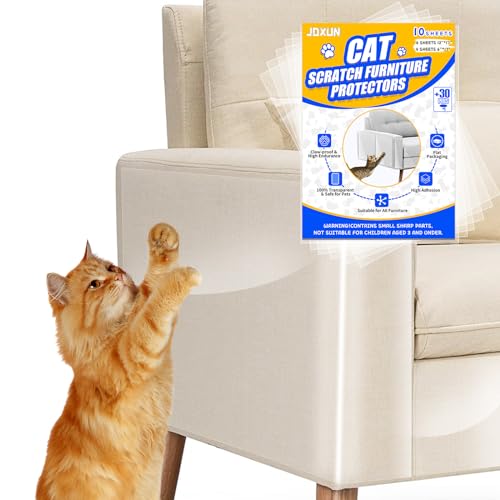 Couchschutz für Katzen, einseitig, Anti-Kratz-Möbelschutz, Katzenmöbelschutz, Katzentraining, Couch, transparent, selbstklebend, Katzenkratzabschreckung, 10 Stück Couchschutz für Katzen, einseitig, Anti-Kratz-Möbelschutz, Katzenmöbelschutz, Katzentraining, Couch, transparent, selbstklebend, Katzenkratzabschreckung, 10 Stück von JOXUN