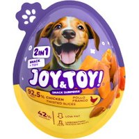 JOY&TOY! Snack Suprise, 2in1, mit Spielzeug, Chicken Twisted Slices 20 g von JOY&TOY!