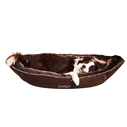 JOYELF Large Hundebett mit abwaschbarer Abdeckung Piratenschiff Plüsch Weichwärmendes Haustierbett für Katzen oder Hunde mit atmungsaktiver weicher Baumwolle und Quietschspielzeug als Geschenk von JOYELF