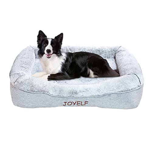 JOYELF Large Memory Foam Hundebett Orthopädisches Hundebett & Sofa mit abnehmbarem waschbarem Bezug und Abnehmbarer Matte von JOYELF