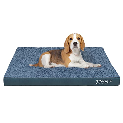 JOYELF Mittlere Hundebettmatte für kleine bis mittelgroße Hunde, Eierkistenschaum-Haustierbettmatte mit wasserdichtem und abnehmbarem waschbarem Bezug von JOYELF