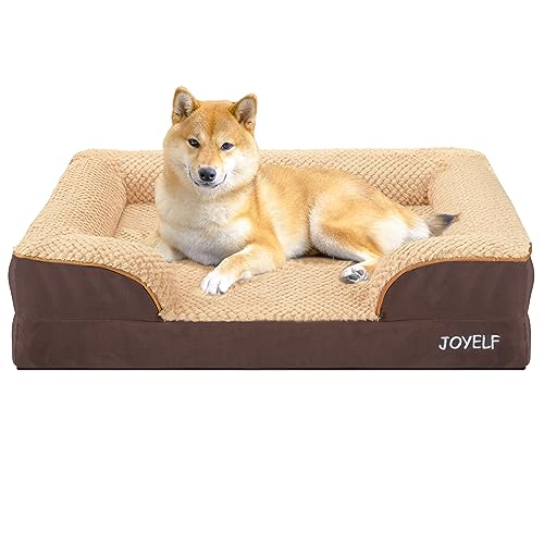 JOYELF Orthopädisches Hundebett für mittelgroße Hunde, wasserdichtes Schaumstoffsofa mit abnehmbarem waschbarem Bezug und rutschfestem Boden für kleine bis mittelgroße Hunde - Kaffee JOYELF Orthopädisches Hundebett für mittelgroße Hunde, wasserdichtes Schaumstoffsofa mit abnehmbarem waschbarem Bezug und rutschfestem Boden für kleine bis mittelgroße Hunde - Kaffee von JOYELF