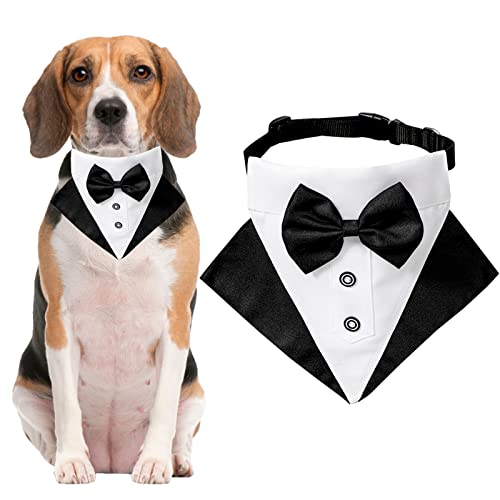 JOYPAWS Hundehalsbandana, Schwarzes Hundehalsband, niedliche Tux-Hundefliege, mit handgefertigtem, verstellbarem, formellem Hundesmoking, Hochzeitshundehalstuch, Geburtstagsgeschenk, Schwarz M JOYPAWS Hundehalsbandana, Schwarzes Hundehalsband, niedliche Tux-Hundefliege, mit handgefertigtem, verstellbarem, formellem Hundesmoking, Hochzeitshundehalstuch, Geburtstagsgeschenk, Schwarz M von JOYPAWS