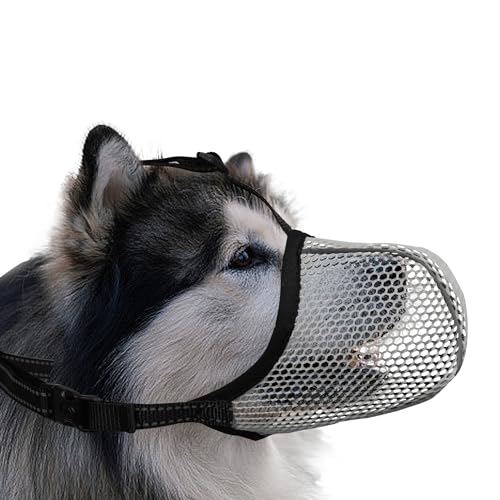 JOYPAWS Maulkorb für Hunde, atmungsaktiv, weich, für extra große Hunde, gegen Bellen, Beißen, Kauen, reflektierender und verstellbarer Korbmaulkorb mit Luftnetz, für Deutscher Schäferhund, Grau, XXL JOYPAWS Maulkorb für Hunde, atmungsaktiv, weich, für extra große Hunde, gegen Bellen, Beißen, Kauen, reflektierender und verstellbarer Korbmaulkorb mit Luftnetz, für Deutscher Schäferhund, Grau, XXL von JOYPAWS