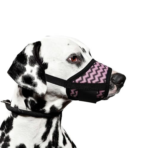 JOYPAWS Maulkorb für Hunde, bequem, luftdurchlässig, atmungsaktiv, gewellt, gestreift, verstellbar, trinkbar, Schlaufenmuster, Haustier-Maulkörbe für mittelgroße bis große Hunde, stoppen Sie Beißen, JOYPAWS Maulkorb für Hunde, bequem, luftdurchlässig, atmungsaktiv, gewellt, gestreift, verstellbar, trinkbar, Schlaufenmuster, Haustier-Maulkörbe für mittelgroße bis große Hunde, stoppen Sie Beißen, von JOYPAWS