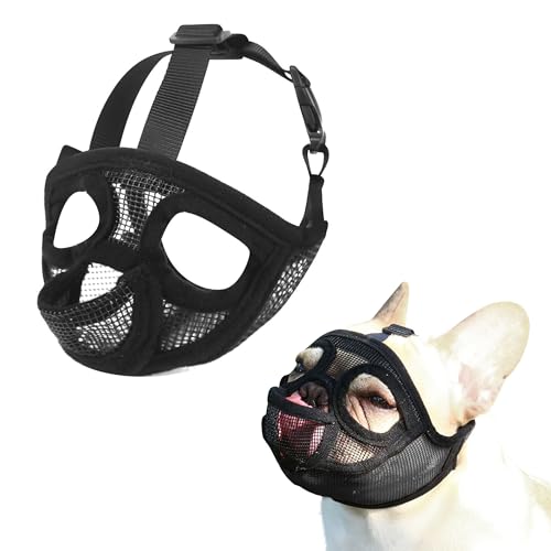 JOYPAWS Maulkorb für Hunde, kurze Schnauze, Französische Bulldogge, Maulkorb mit weichem Netz, verstellbar, Anti-Bissen, Kauen, Bellen, für kleine, mittelgroße und große Rassen, Mops/Shih Tzu/Boston JOYPAWS Maulkorb für Hunde, kurze Schnauze, Französische Bulldogge, Maulkorb mit weichem Netz, verstellbar, Anti-Bissen, Kauen, Bellen, für kleine, mittelgroße und große Rassen, Mops/Shih Tzu/Boston von JOYPAWS