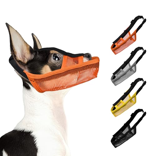 JOYPAWS Weicher Maulkorb für kleine, mittelgroße und große Hunde, lange Schnauze, atmungsaktiv, luftdurchlässig, trinkbar, Haustiermaulkorb gegen Beißen, Kauen mit verstellbaren Riemen, Anti-Bellen von JOYPAWS