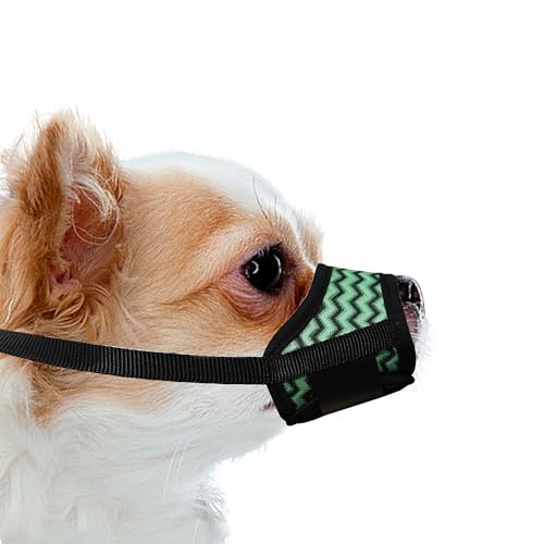 Maulkorb für Hunde, bequem, luftdurchlässig, atmungsaktiv, gewellt, gestreift, verstellbar, trinkbar, Schlaufenmuster, Haustier-Maulkörbe für extra kleine Hunde, stoppen Sie Beißen, Bellen und Kauen Maulkorb für Hunde, bequem, luftdurchlässig, atmungsaktiv, gewellt, gestreift, verstellbar, trinkbar, Schlaufenmuster, Haustier-Maulkörbe für extra kleine Hunde, stoppen Sie Beißen, Bellen und Kauen von JOYPAWS