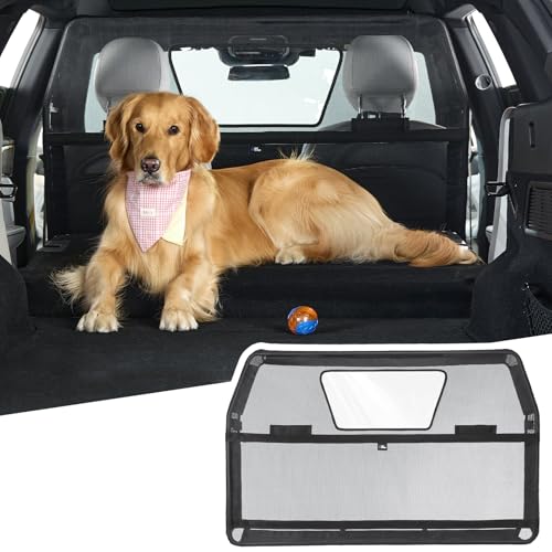 JOYTUTUS Hundegitter Auto, Schutznetz Barriere Trennnetz, mit Sichtfenster, Universal Hunde Trenngitter, 127 * 79cm, für Autos, SUVs, Lastwagen JOYTUTUS Hundegitter Auto, Schutznetz Barriere Trennnetz, mit Sichtfenster, Universal Hunde Trenngitter, 127 * 79cm, für Autos, SUVs, Lastwagen von JOYTUTUS
