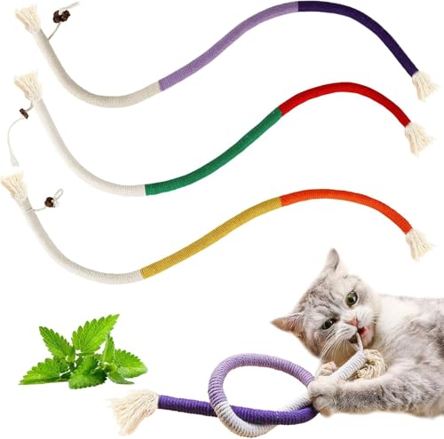 JOZMMZEOOA 4 Stücke Katzenspielzeug, 4 Farben Interaktives Katzenspielzeug Katzen Zubehör Indoor Kauspielzeug für Katzen zum Zahnen Cat Toys,zur Pflege der Mundgesundheit von Katzen JOZMMZEOOA 4 Stücke Katzenspielzeug, 4 Farben Interaktives Katzenspielzeug Katzen Zubehör Indoor Kauspielzeug für Katzen zum Zahnen Cat Toys,zur Pflege der Mundgesundheit von Katzen von JOZMMZEOOA