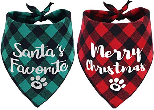 JPB Hunde-Halstuch mit Weihnachtsmotiv, für mittelgroße und große Hunde, 2 Stück von JPB
