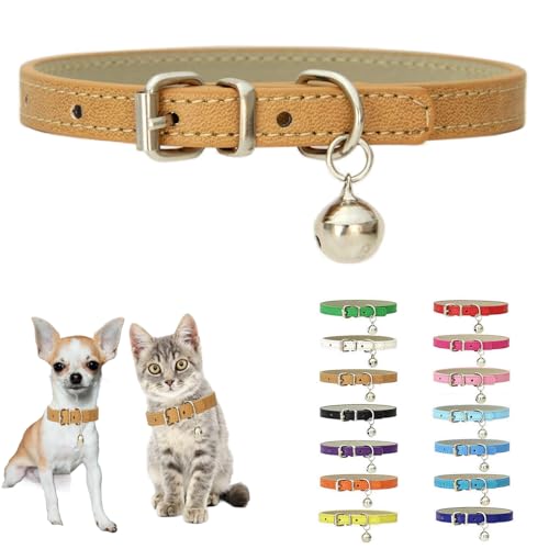 Khaki XXS Hundehalsband mit Glöckchen, Welpenhalsband mit Glöckchen, Katze, Haustiere, kleine Hunde, Glöckchen, kleines Mädchen, weiblich, Jungen, Welpenhalsband für XS, XS, XS, extra Rassen Khaki XXS Hundehalsband mit Glöckchen, Welpenhalsband mit Glöckchen, Katze, Haustiere, kleine Hunde, Glöckchen, kleines Mädchen, weiblich, Jungen, Welpenhalsband für XS, XS, XS, extra Rassen von JPOJPO
