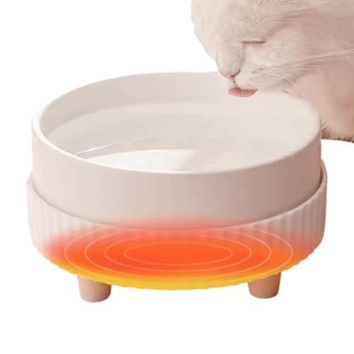 Beheizter Wassernapf für Katzen, beheizte Haustiernäpfe für draußen | Elektrisch beheizter Wassernapf für Haustiere | Beheizte Tränke für Hühner, Kaninchen, Eichhörnchen – beheizter Jpsdows von JPSDOWS