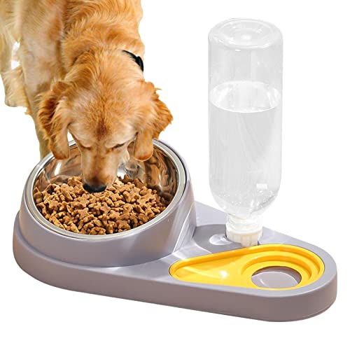 Geneigtes Katzenfutter-Set, Automatischer Wasserspender und Futternapf für Haustiere, Tierzubehör für Katzen- und Hundefutter im Innenbereich Jpsdows von JPSDOWS
