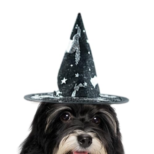 Halloween-Hut für Hunde | Hexenkostüm für Hunde - Kopfbedeckung mit verstellbarem Netzband für Katzen für Innen- oder Außenveranstaltungen und Cosplay Halloween-Hut für Hunde | Hexenkostüm für Hunde - Kopfbedeckung mit verstellbarem Netzband für Katzen für Innen- oder Außenveranstaltungen und Cosplay von JPSDOWS