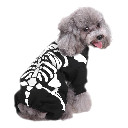 Halloween-Kostüm für Hunde, Kleidung mit Totenkopf für Hunde und Katzen Halloween - Apparel Kleidung für Welpen Thematische Veranstaltungen Fotografie Rollen von JPSDOWS