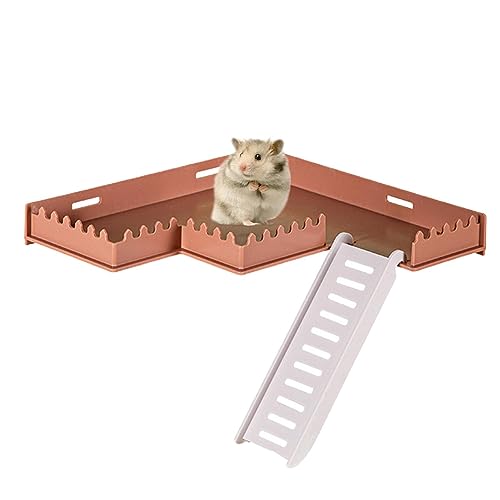 Hamster Plattform mit Leiter, Kletterleiter Spielplatz für Hamster, Käfig Spielzeug Dekorative Accessoires für Eichhörnchen, Hamster, Eichhörnchen, Rennmäuse, Papageien, Igel Jpsdows von JPSDOWS