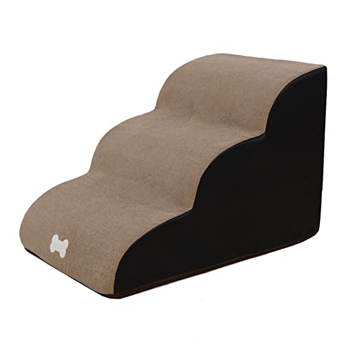 Hundetreppe, Hundetreppe für Hochbetten, weicher Schaumstoff, 3 Stufen, zum Klettern für Hunde, rutschfest, tragbar, für Hunde und Katzen für Welpen, Kätzchen, Hunde Hundetreppe, Hundetreppe für Hochbetten, weicher Schaumstoff, 3 Stufen, zum Klettern für Hunde, rutschfest, tragbar, für Hunde und Katzen für Welpen, Kätzchen, Hunde von JPSDOWS