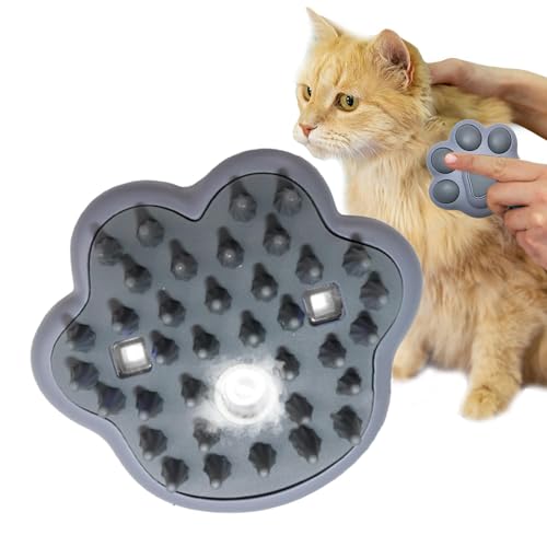 JPSDOWS Katzenhaarbürste mit Dampfgarer, Katzenspray-Massagekamm | Multifunktionale Hunde-Dampfgarer-Pflegebürste | Sanft zur Haut, verhindert fliegendes Haar, massiert und reinigt Katzen und Hunde von JPSDOWS