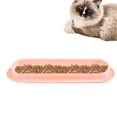 JPSDOWS Katzenwassernäpfe, Futternapf für Haustiere,15 Grad geneigter Langer Teller für Futter- und Wassernäpfe | Auslaufsicherer Katzen- und Hundefutterspender, Haustierbedarf für gesundes Essen und von JPSDOWS