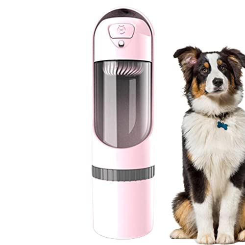 JPSDOWS Tragbare Trinkflasche für Hunde | Teleskopischer Wasserflaschenspender mit Behälter für Snacks, auslaufsicher, Begleitbecher für Haustiere von JPSDOWS