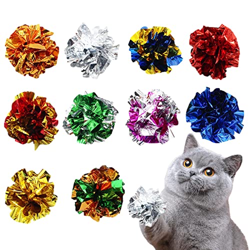Katzenspielzeug, Katzenspielzeug, erstaunlich, 10 Stück, Crinkle Cat Toys for Indoor Cats, Kitten Crinkle Toys Colorful Mylar Balls Crinkle Paper Ball for Cat Pet Katzenspielzeug, Katzenspielzeug, erstaunlich, 10 Stück, Crinkle Cat Toys for Indoor Cats, Kitten Crinkle Toys Colorful Mylar Balls Crinkle Paper Ball for Cat Pet von JPSDOWS