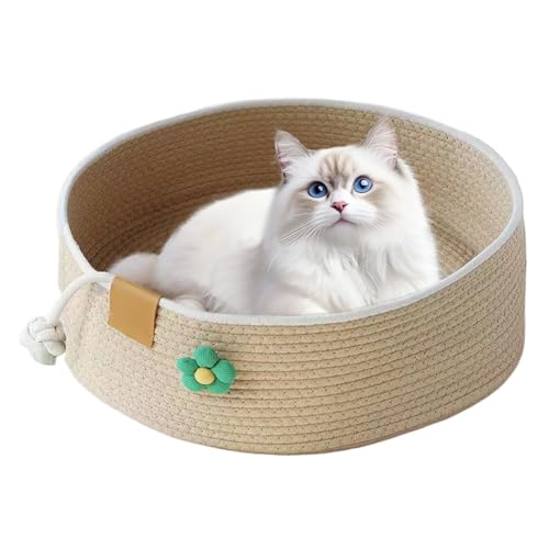 Korb für Katzen, groß, geflochten, für Katzenschlaf, Möbel für Tiere mit Kratzer, zum Ausruhen, für den Innenbereich, für kleine mittelgroße und große Rassen Korb für Katzen, groß, geflochten, für Katzenschlaf, Möbel für Tiere mit Kratzer, zum Ausruhen, für den Innenbereich, für kleine mittelgroße und große Rassen von JPSDOWS