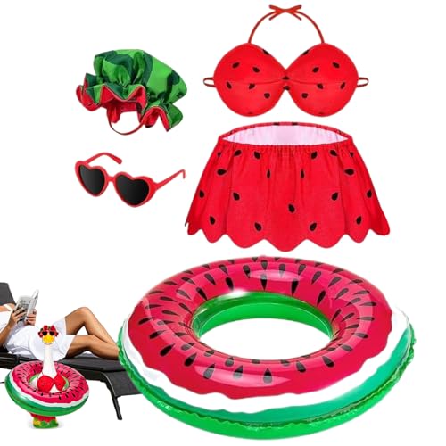 Sommerkleid für - Set mit Hut und Brille für Dekoration, dekoratives Zubehör für Festliche Rasen für Statuen von Terrasse, Balkon und Hof Sommerkleid für - Set mit Hut und Brille für Dekoration, dekoratives Zubehör für Festliche Rasen für Statuen von Terrasse, Balkon und Hof von JPSDOWS