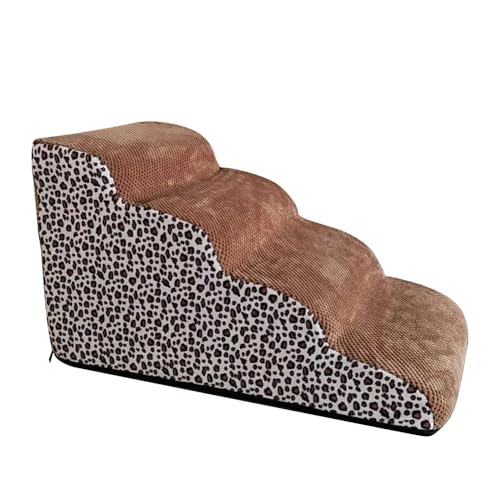 Hundetreppe Hot Dog Haustiertreppe 4 Stufen Treppe geeignet für den kleinen Hund Katze Tierrampe Antirutschleiter Abnehmbare Hundetreppe Tierartikel (GRAY) von JQVDE