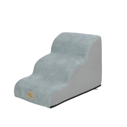 Hundetreppe für hohe Betten und Sofa, Couch, hochdichter Schaumstoff, Hundetreppe mit waschbarem Bezug für Welpen (5 Stufen) von JQVDE