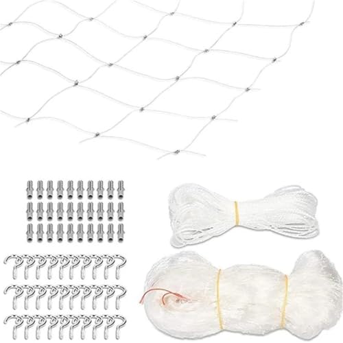 JQVDE Haustier-Schutzhülle, Katzennetz, schwimmendes Fensternetz, Kunststoff, Nylon, Stahl, Drahtgitter, Garten, Balkon, Sicherheit, Fallschutz, Schutznetz 8 x 3 m JQVDE Haustier-Schutzhülle, Katzennetz, schwimmendes Fensternetz, Kunststoff, Nylon, Stahl, Drahtgitter, Garten, Balkon, Sicherheit, Fallschutz, Schutznetz 8 x 3 m von JQVDE