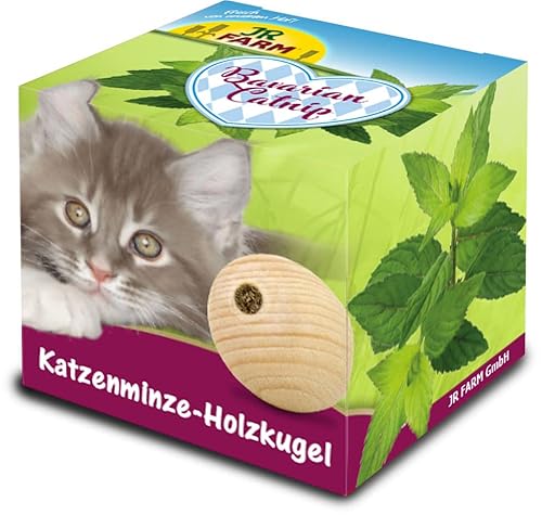 JR FARM Cat Bavarian Catnip Katzenminze-Holzkugel von JR Farm