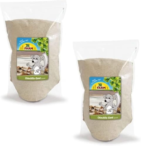 JR FARM Chinchilla-Sand Spezial | Doppelpack | 2 x 1 kg | Sanfter Reinigungs- und Pflegesand für das regelmäßige Sandbad flauschiger Chinchillas | Aus tonhaltigem Sepiolit JR FARM Chinchilla-Sand Spezial | Doppelpack | 2 x 1 kg | Sanfter Reinigungs- und Pflegesand für das regelmäßige Sandbad flauschiger Chinchillas | Aus tonhaltigem Sepiolit von JR Farm