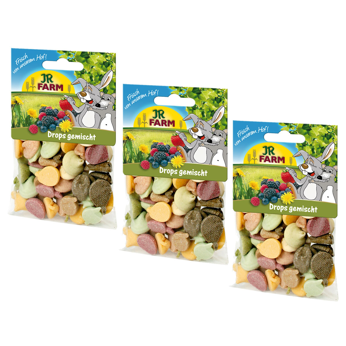 JR Farm Gemischte Drops Nagersnack 3x75g von JR Farm