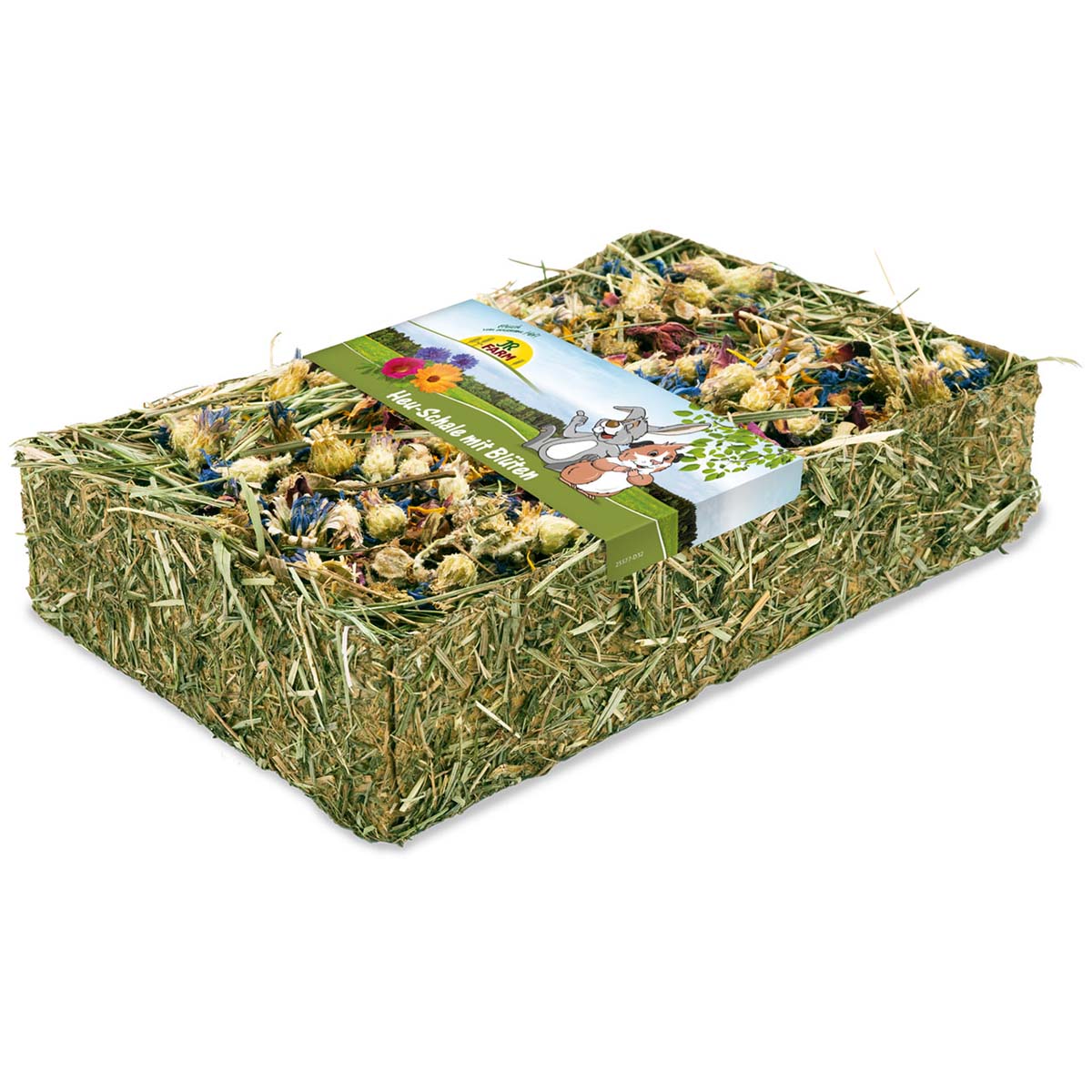 JR Farm Heu-Schale mit Blüten 4x100g von JR Farm