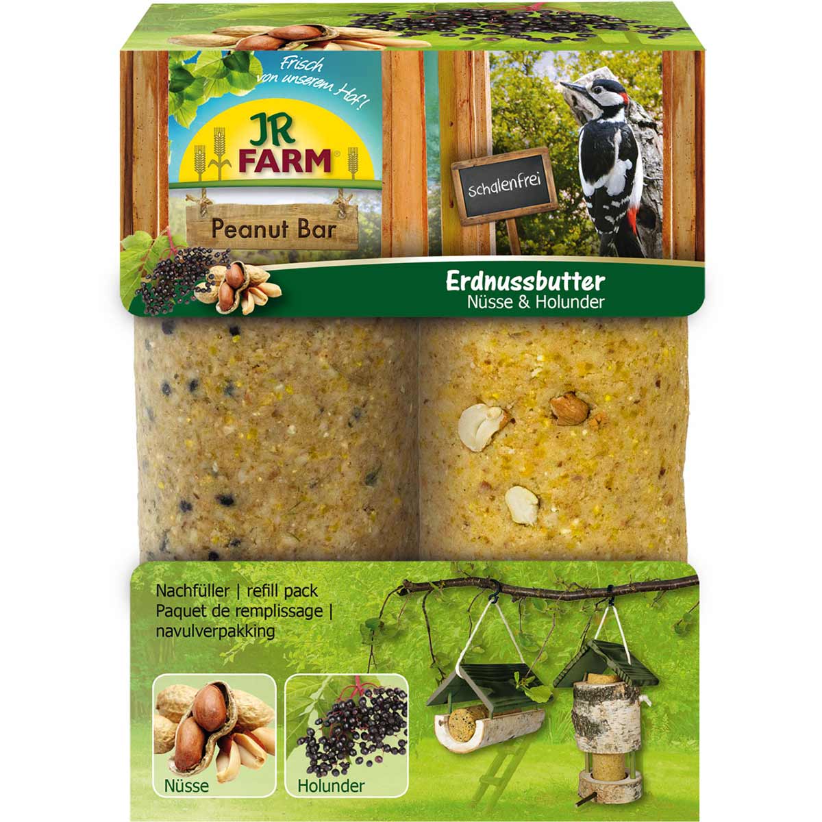 JR Farm Peanut Bar 2er Pack Nüsse & Holunder 700g JR Farm Peanut Bar 2er Pack Nüsse & Holunder 700g von JR Farm