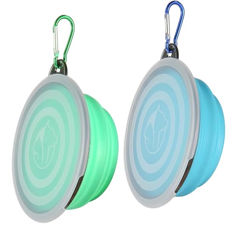 2 Pièces Gamelle Pliable Chien 350ml, bols de Voyage en Silicone Pour animaux, BOL Pliable Pour Chat et Chien, gamelle Portable, BOL d’EAU Pour Chien Pliable, Couleurs bleu Clair et vert Clair 2 Pièces Gamelle Pliable Chien 350ml, bols de Voyage en Silicone Pour animaux, BOL Pliable Pour Chat et Chien, gamelle Portable, BOL d’EAU Pour Chien Pliable, Couleurs bleu Clair et vert Clair von JRILUO