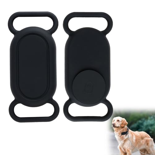 JRILUO 2 Stück Schwarz Hundehalsband Halter Silikon Hülle Kompatibel mit Smart Tag 2, wasserdichte Silikon Hülle, Silikon Kratzfest Wasserdicht Schutzhülle für GPS Hunde Tracker JRILUO 2 Stück Schwarz Hundehalsband Halter Silikon Hülle Kompatibel mit Smart Tag 2, wasserdichte Silikon Hülle, Silikon Kratzfest Wasserdicht Schutzhülle für GPS Hunde Tracker von JRILUO