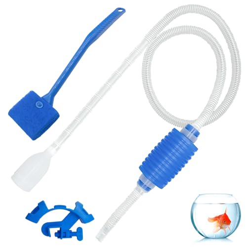 1,45 m Aquarium Siphon Reiniger Set, Hand Siphon Pumpe für Fischtank, Aquarium Kiesreiniger Kit, Tank Wasserwechsler Kit mit Bürste Schlauchklemme, Aquarium Reinigungsset für Glas Tank Reinigung 1,45 m Aquarium Siphon Reiniger Set, Hand Siphon Pumpe für Fischtank, Aquarium Kiesreiniger Kit, Tank Wasserwechsler Kit mit Bürste Schlauchklemme, Aquarium Reinigungsset für Glas Tank Reinigung von JRJRN