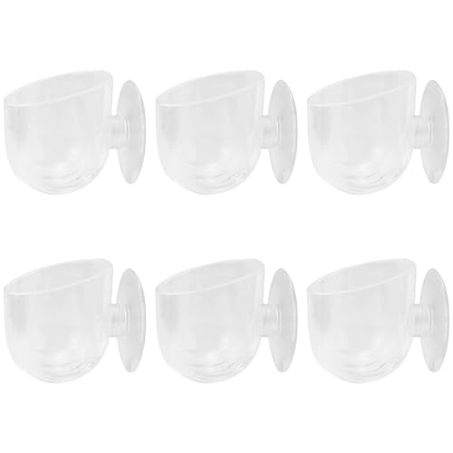 6 Stück Aquarium Becher Topf, Transparent Pflanzenhalter mit Saugnapf, Klar Acryl Aquarium Futterschale, für Fischfütterung, Aquarium Dekoration, Wasserpflanze Potting 6 Stück Aquarium Becher Topf, Transparent Pflanzenhalter mit Saugnapf, Klar Acryl Aquarium Futterschale, für Fischfütterung, Aquarium Dekoration, Wasserpflanze Potting von JRSHIRLEYLTD
