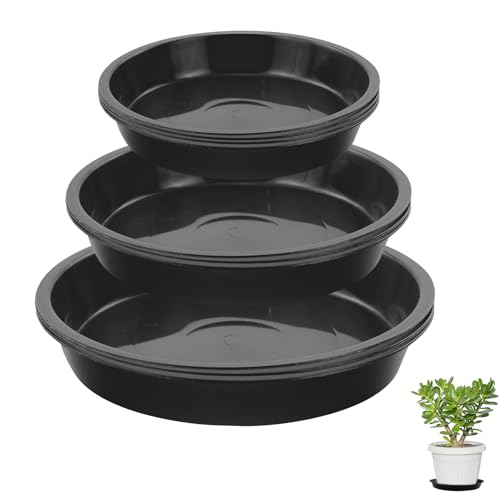 JRSHIRLEYLTD 10 Stück Blumentopf-Untersetzer, Kunststoff-Pflanzenuntersetzer, Blumenuntersetzer, für Garten, Innen und Außen, Hinterhöfe, Balkone (3 Größen) von JRSHIRLEYLTD