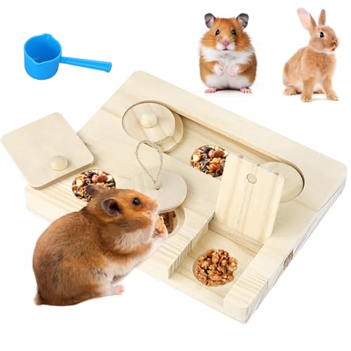 JRSHIRLEYLTD 6 In 1 Holzspielzeug Zur Futtersuche,Meerschweinchen Spielzeug,Hamster Spielzeug aus Holz,Hamster Holzspielzeug für Hamster,Meerschweinchen,Chinchillas,Kaninchen JRSHIRLEYLTD 6 In 1 Holzspielzeug Zur Futtersuche,Meerschweinchen Spielzeug,Hamster Spielzeug aus Holz,Hamster Holzspielzeug für Hamster,Meerschweinchen,Chinchillas,Kaninchen von JRSHIRLEYLTD