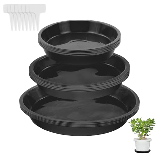JRSHIRLEYLTD 9 Stück Blumentopf Untersetzer Rund,Untertopf Pflanzen Pflanztopf Blumen Untersetzer Plastik Blumenuntersetzer Rund für Innen Outdoor von JRSHIRLEYLTD
