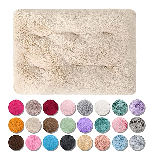 JRUI Hundekissen Flauschig, Langer Plüsch Hundebett Maschinenwaschbar, Super Warme Hundematte, Hundekorb Anti-Rutsch, Hundebetten für Grosse und Mittelgroße Hunde, Beige M-65X50cm JRUI Hundekissen Flauschig, Langer Plüsch Hundebett Maschinenwaschbar, Super Warme Hundematte, Hundekorb Anti-Rutsch, Hundebetten für Grosse und Mittelgroße Hunde, Beige M-65X50cm von JRUI
