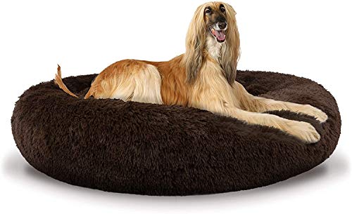 JRUI Weiches Hundebett Rund plüsch Haustierbett Korb Donut Hundehöhle Kuschelkissen Warme kuscheliges Hundesofa für Mittelgroße und Große Hunde- Braun φ 60cm JRUI Weiches Hundebett Rund plüsch Haustierbett Korb Donut Hundehöhle Kuschelkissen Warme kuscheliges Hundesofa für Mittelgroße und Große Hunde- Braun φ 60cm von JRUI