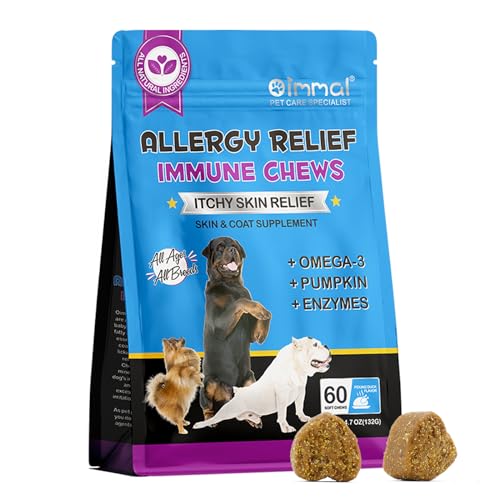 JSBNQRMZ Allergy für Hunde,60 Pcs Juckreizmittel für Hunde,Stärkung des Immunsystems-Peking Ente Geschmack,Beruhigen Juckende Haut,Pfoten,Augen,Ohren,Stoppen Juckreiz JSBNQRMZ Allergy für Hunde,60 Pcs Juckreizmittel für Hunde,Stärkung des Immunsystems-Peking Ente Geschmack,Beruhigen Juckende Haut,Pfoten,Augen,Ohren,Stoppen Juckreiz von JSBNQRMZ