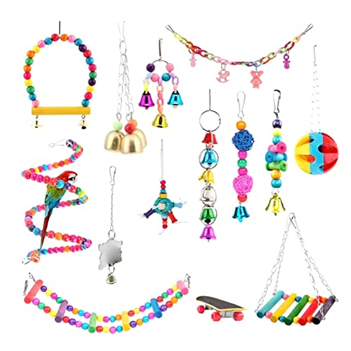 JSGHGDF 14 Stück Vogeltraining Papageien Kauspielzeug Sichere Schaukelleiter Barsch Skateboard Sittiche Nymphensittiche JSGHGDF 14 Stück Vogeltraining Papageien Kauspielzeug Sichere Schaukelleiter Barsch Skateboard Sittiche Nymphensittiche von JSGHGDF