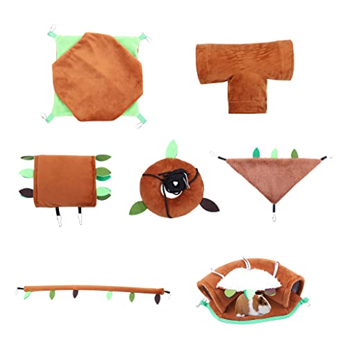 JSGHGDF 7-teilige Hängende Tunnel Hängematte Warme Plüschkäfig Nestschaukel Schlafen Hamsterpapageien JSGHGDF 7-teilige Hängende Tunnel Hängematte Warme Plüschkäfig Nestschaukel Schlafen Hamsterpapageien von JSGHGDF